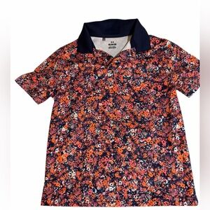 Under Armour Kids Floral Polo - Navy and Orange